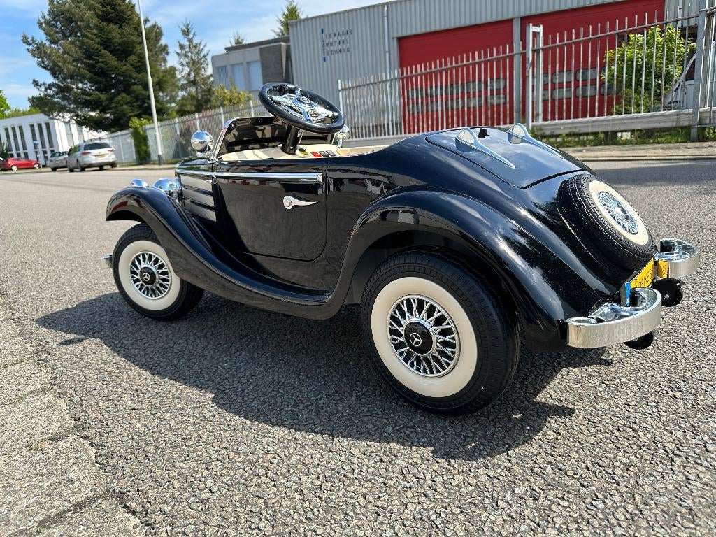 Mercedes-Benz Typ 540K 12v metallic zwart, Bluetooth, leder, Ophalen of Verzenden, Nieuw