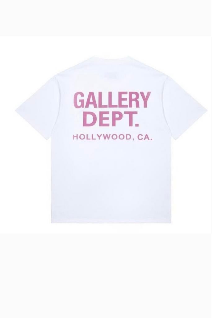 Gallery Dept. T-shirt wit met roze opdruk, Kleding | Heren, T-shirts, Ophalen of Verzenden, Nieuw, Maat 48/50 (M), Wit