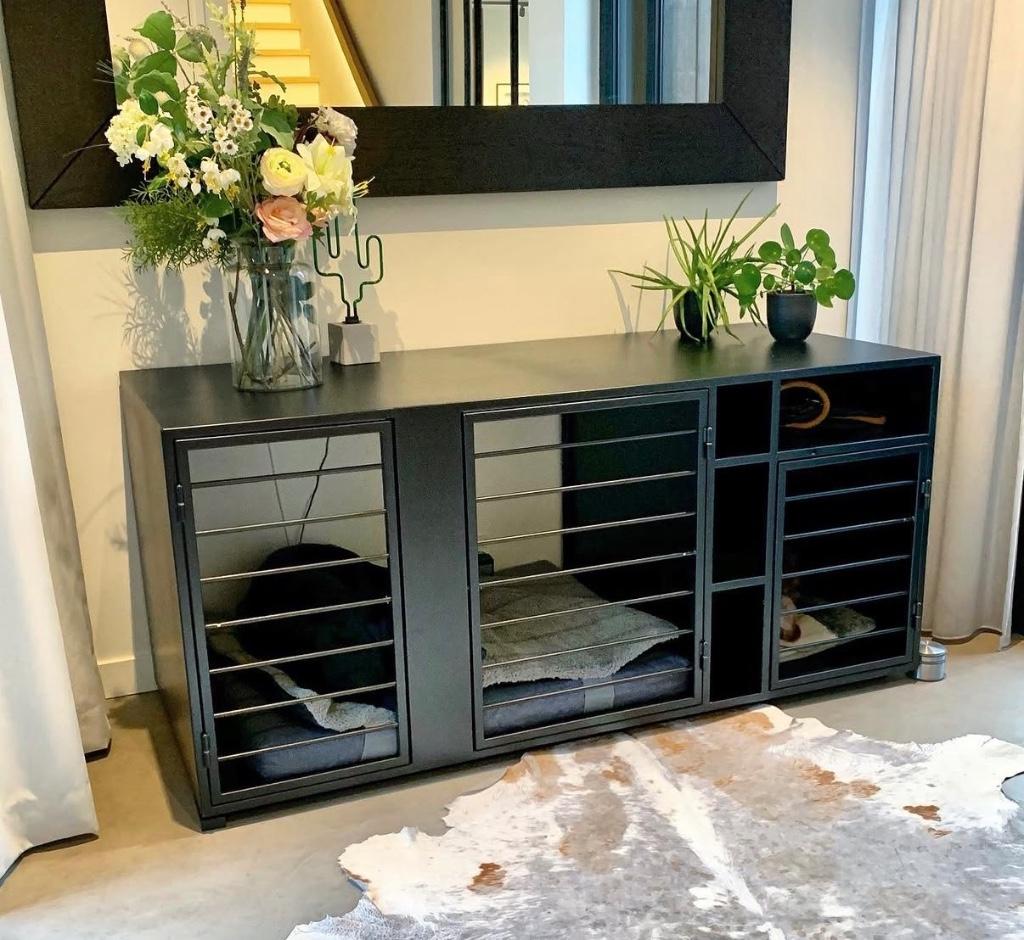 Hondenbench 2 honden staal, Dieren en Toebehoren, Ophalen, Gebruikt