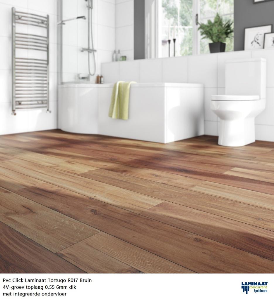 35m2 Pvc Merbau integreerde ondervloer = €525 UITVERKOCHT, Ophalen, Pvc click merbau kleur, Nieuw, 25 tot 50 m²