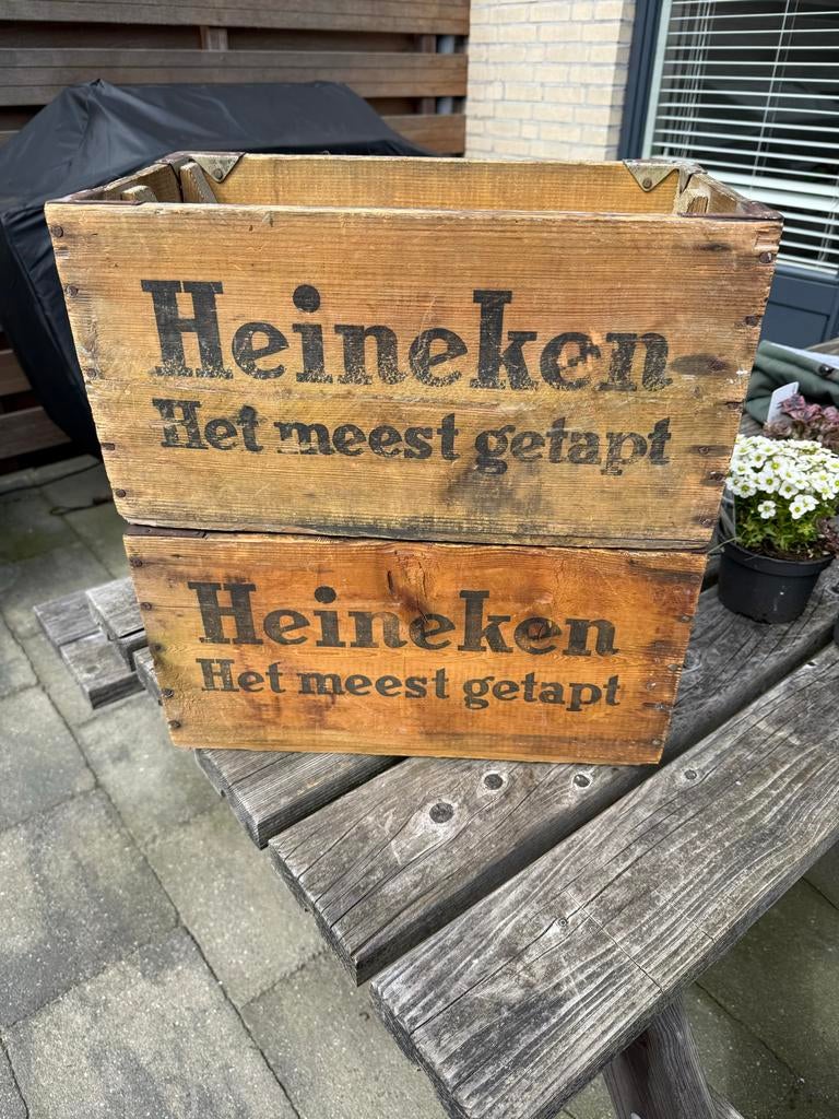 Vintage Heineken kratjes - Het meest getapt, Ophalen of Verzenden