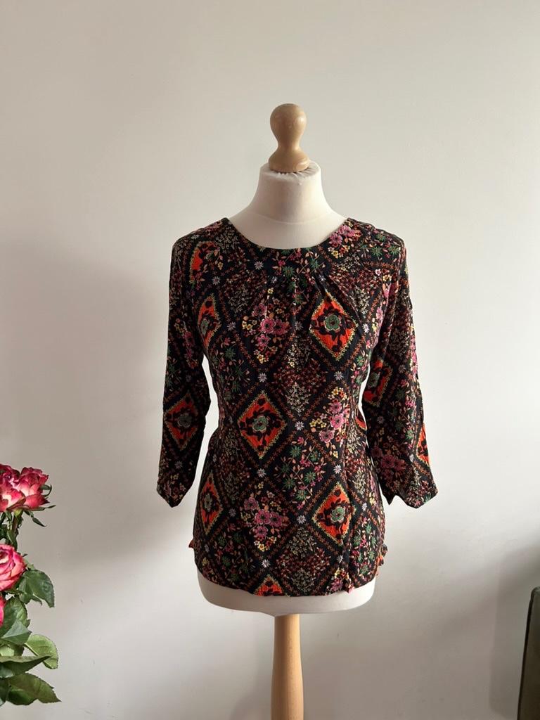 King Louie maat 40 gave retro blouse top 3220