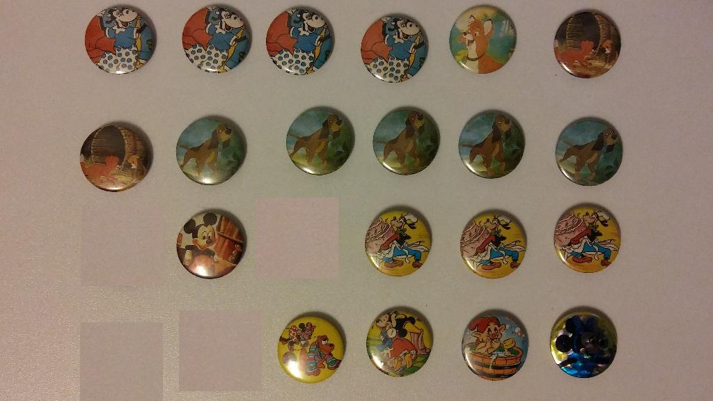 Disney buttons set Frank Frei Donald Goofy Mickey set, Verzamelen, Ophalen of Verzenden, Zo goed als nieuw, Overige onderwerpen