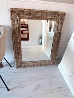 Grote landelijke/ Ibiza spiegel, 85 x 100 cm., Ophalen, Zo goed als nieuw, Rechthoekig, Minder dan 100 cm