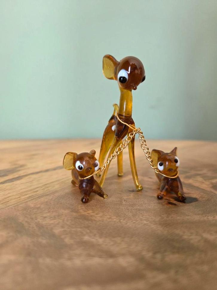 Diverse glazen beeldjes, Verzamelen, Dierenverzamelingen, Zo goed als nieuw, Beeldje of Figuurtje, Hert, Ophalen of Verzenden