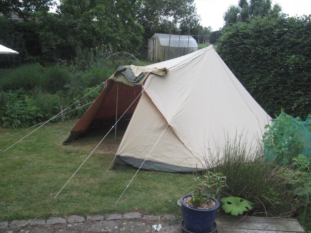 Klassieke katoenen tent Beversport - 2/3 personen, Caravans en Kamperen, Tenten, Ophalen, Gebruikt, Tot en met 2