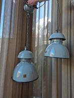 2x HK living hanglamp grijs - 33 cm hoog, 27 cm breed, Ophalen, Modern, Industrieel, Zo goed als nieuw, Metaal