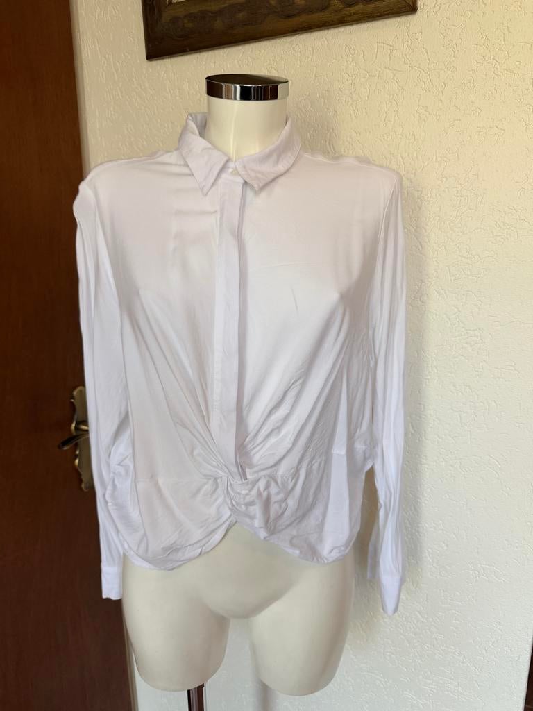 Witte blouse Ulla Popken maat 42/44, Ophalen of Verzenden, Zo goed als nieuw, Maat 46/48 (XL) of groter, Wit