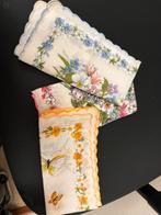 Vintage Zakdoeken met Bloemmotieven, Ophalen of Verzenden