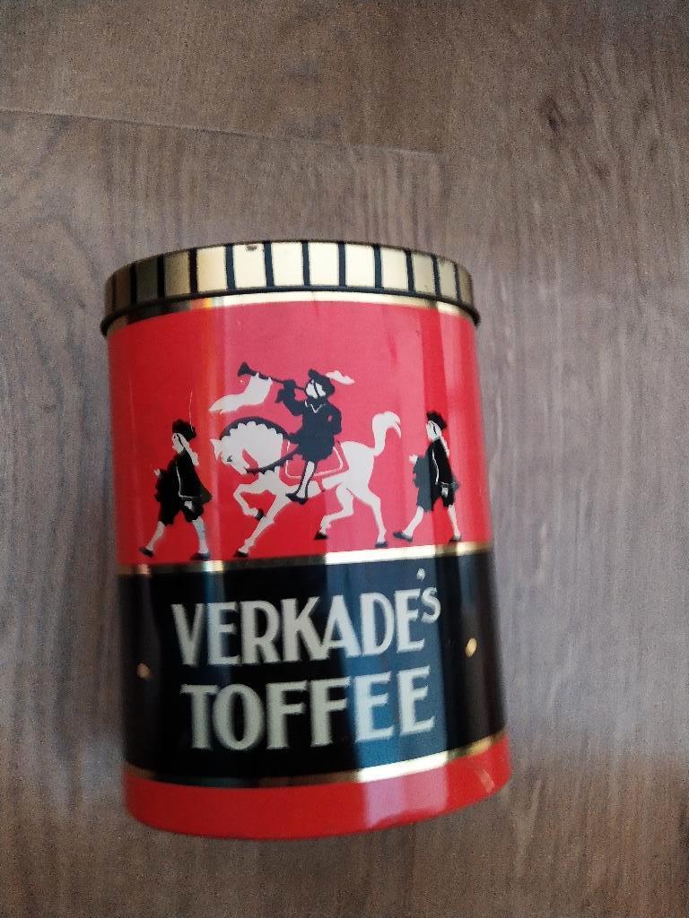 Verkade blik : verkades toffee, Verzamelen, Ophalen of Verzenden, Gebruikt, Koek(jes), Verkade