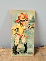 9935: Vintage "Jolylle" print on board, Antiek en Kunst, Ophalen of Verzenden