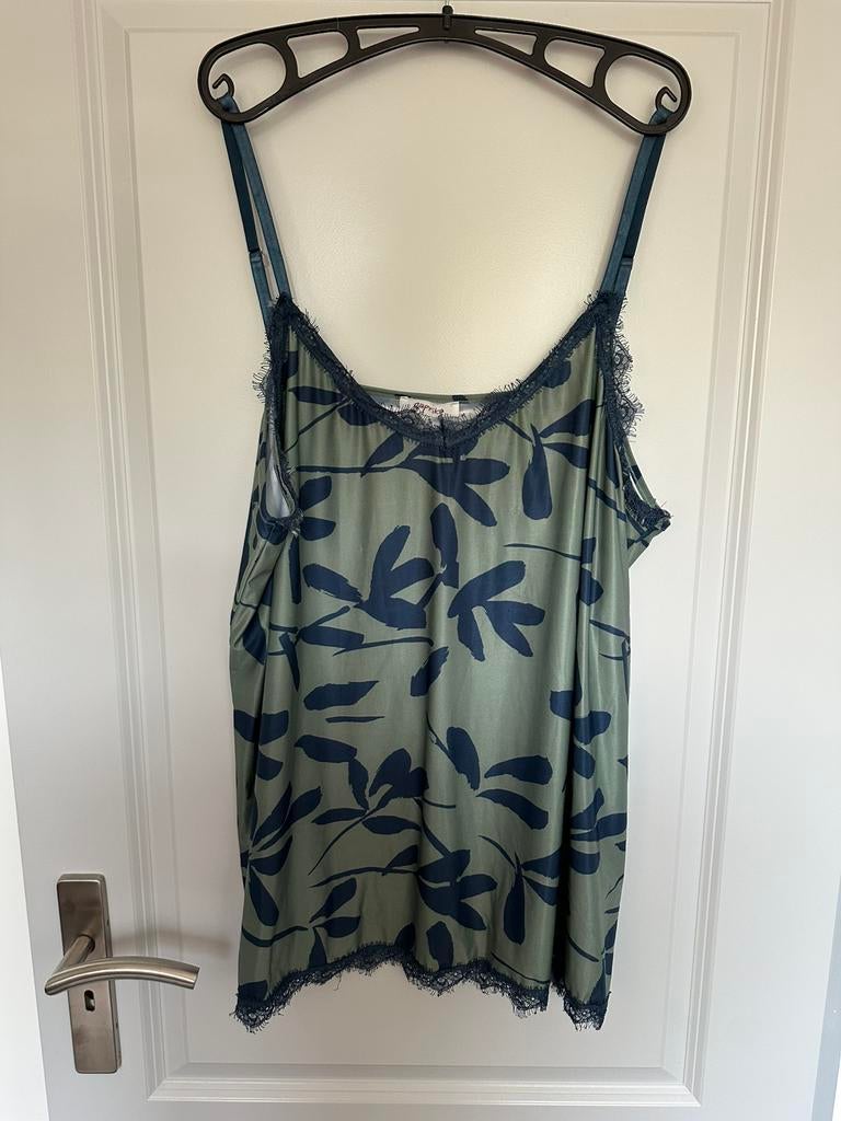 Zgan groen-blauw topje Paprika mt. 48, Ophalen of Verzenden, Zo goed als nieuw, Blauw, Shirt of Top