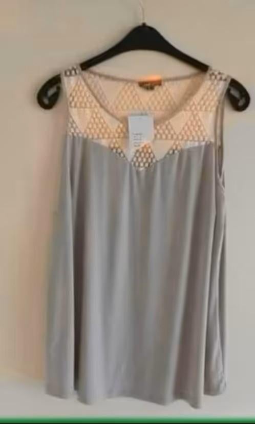 NIEUW pracht roze/grijze top merk X-Two Red maat 46, Kleding | Dames, X-Two, Verzenden, Nieuw, Shirt of Top