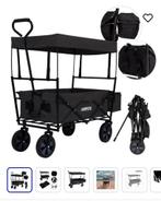 Bolderkar met huif zwart, merk Froyak, Ophalen, Opvouwbaar, Zo goed als nieuw