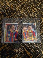 Messi, Iniesta, Xavi FC Barcelona Panini 2x 2010, Ophalen of Verzenden, Zo goed als nieuw, Plaatje