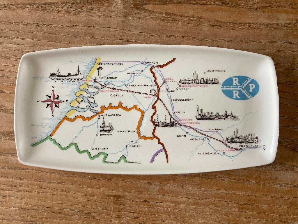 Vintage schaaltje Goedewaagen Rotterdam Rijn Pijpleiding, Ophalen of Verzenden