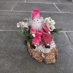 Pierrot Clown op Houten Boomschijf - Vintage, Ophalen of Verzenden, Zo goed als nieuw