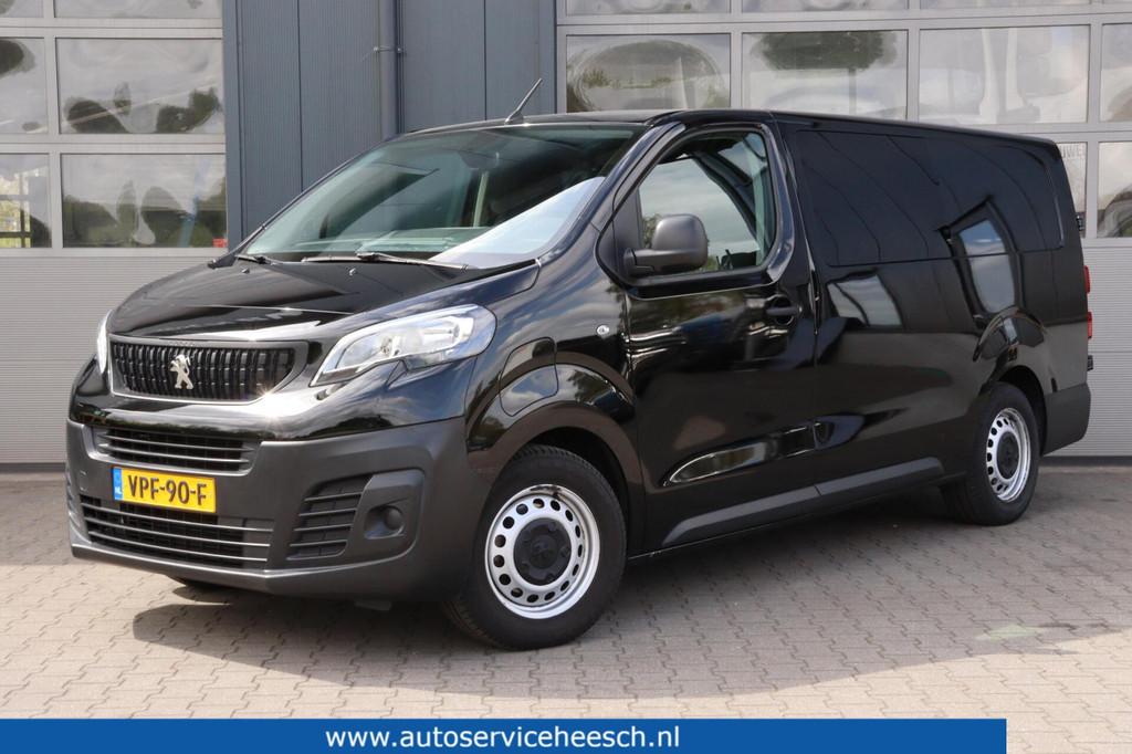 Peugeot e-Expert Long 75 kWh l DUBBEL CABINE l NAVI l TREKHA, Auto's, Bestelauto's, 330 km, Gebruikt, Zwart, Origineel Nederlands