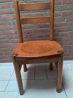 6 Eiken houten stoelen, Huis en Inrichting, Stoelen, Ophalen, Zo goed als nieuw, Bruin, Hout
