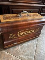 Antieke Gritzner Naaimachine met Houten Koffer, Ophalen