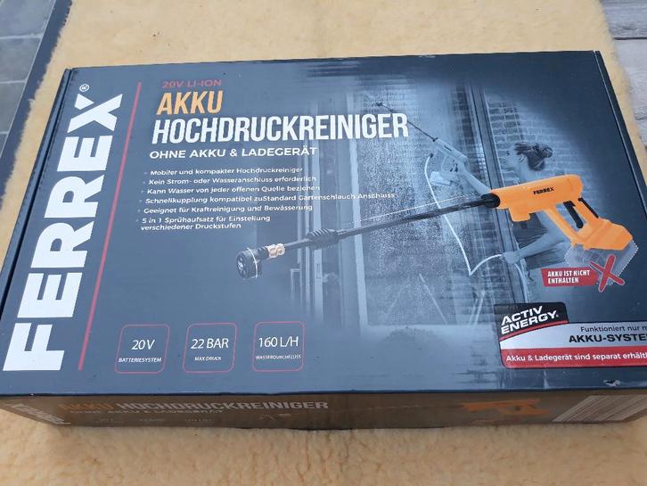 Ferrex Accu Hogedrukreinger, Tuin en Terras, Hogedrukreinigers, Nieuw, Accu, Ophalen of Verzenden