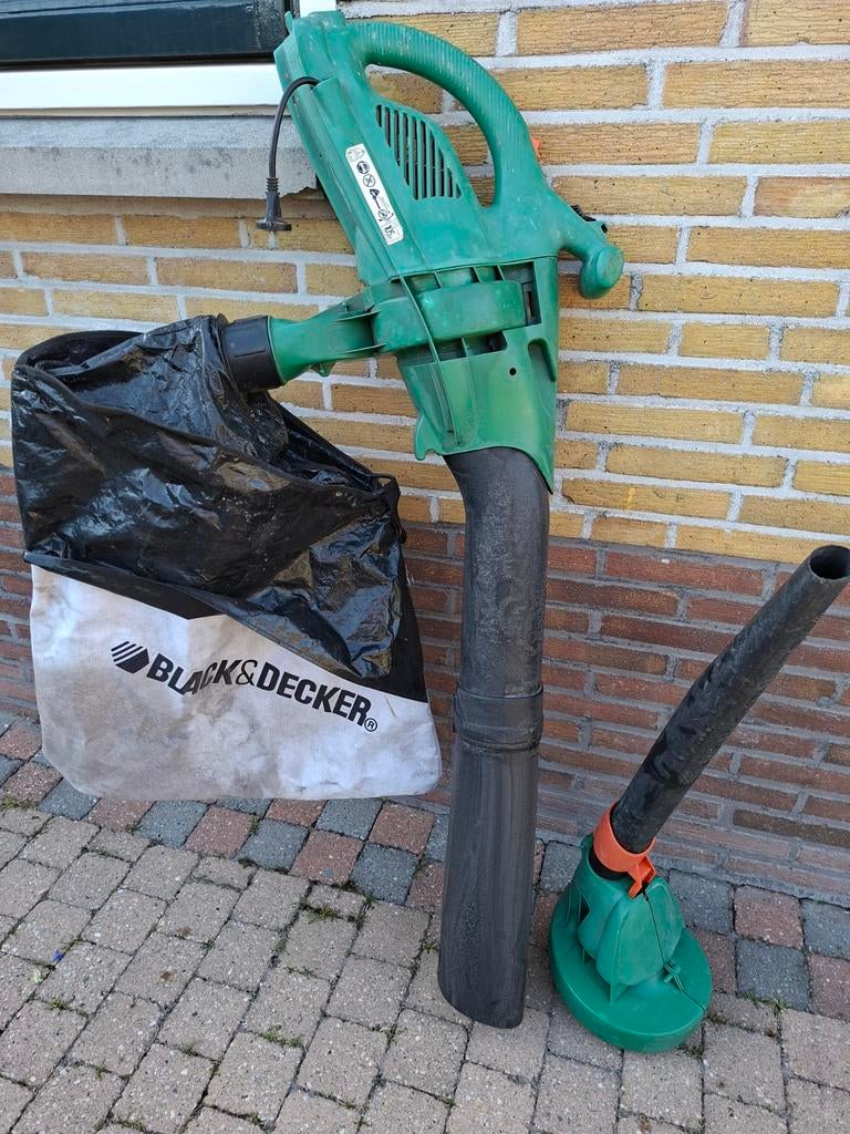 Black & Decker GW250 Bladblazer/Bladzuiger 1600W, Ophalen, Gebruikt, Met opvangzak, Handgedragen