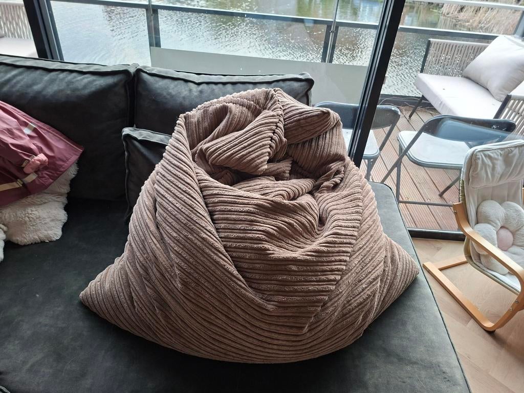 Zitzak van Lounge Pug, Ophalen, Zo goed als nieuw, Bruin, Zitzak