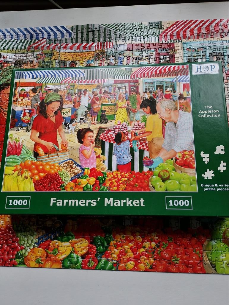 Hop puzzel Farmers' Market 1000 stukjes, Ophalen, 500 t/m 1500 stukjes, Zo goed als nieuw