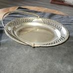 Antieke verzilverde Bonbonmand met handvat, Ophalen