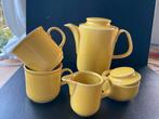 Koffieservies, retro mosterdgeel, uit voormalige DDR, Ophalen of Verzenden