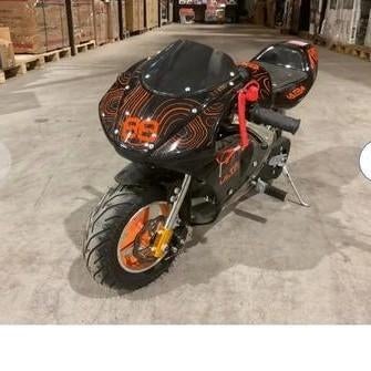 ULTRA MOTORCROSS- Zwarte pitbike met oranje accenten, Ophalen, Ultra, Nieuw, Pitbike