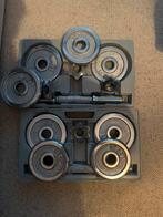 Complete Halterset - Gewichten en Stang, Sport en Fitness, Fitnessmaterialen, Ophalen of Verzenden, Gebruikt, Armen, Halterset