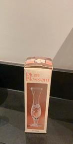 Vintage Plum Blossom Etched Glass Bud Vase in Original Box, Ophalen of Verzenden