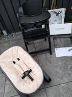 Kidsmill Up! Meegroeistoel Compleet Zwart Naturel, Ophalen, Zo goed als nieuw, Meegroeistoel, Gordel(s)