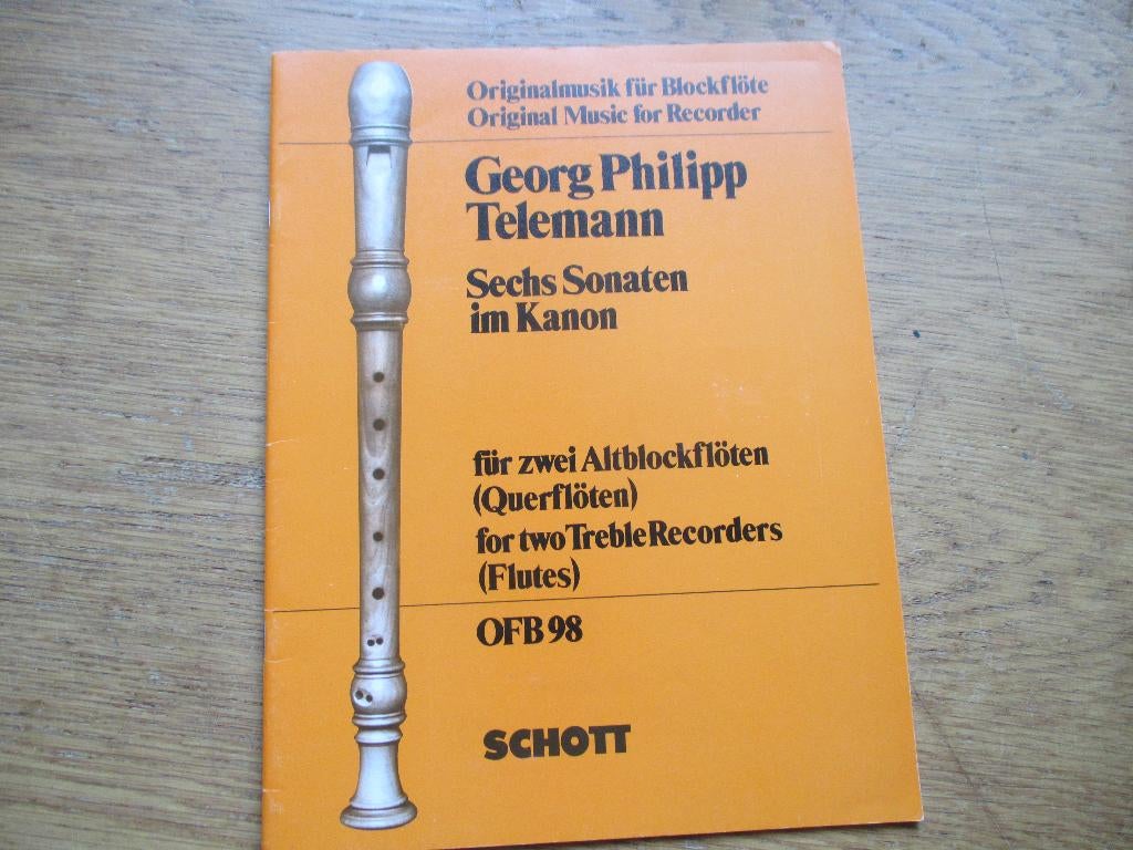 TELEMANN - SECHS SONATEN IN KANON - 2 ALTBLOKFLUITEN, Muziek en Instrumenten, Bladmuziek, Dwarsfluit of Piccolo, Klassiek, Nieuw