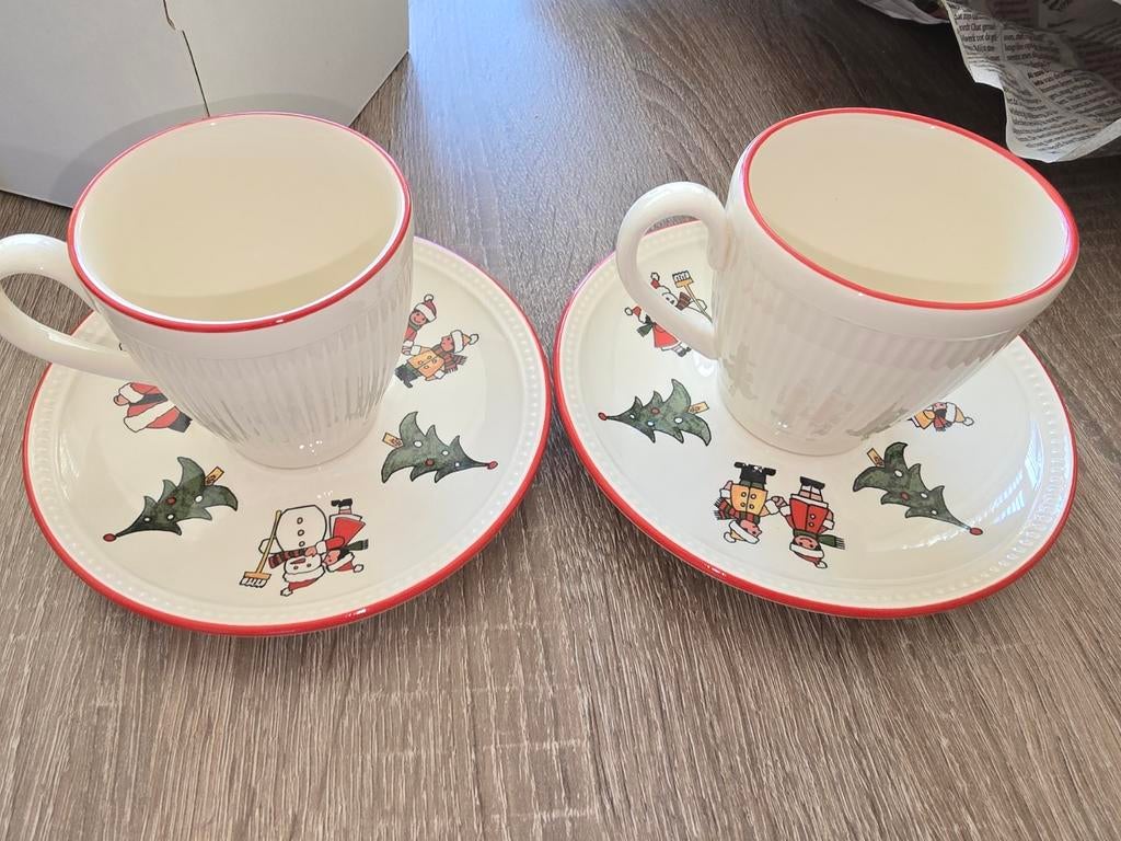 Wedgwood Christmas kop en schotel set van 2, Diversen, Ophalen of Verzenden