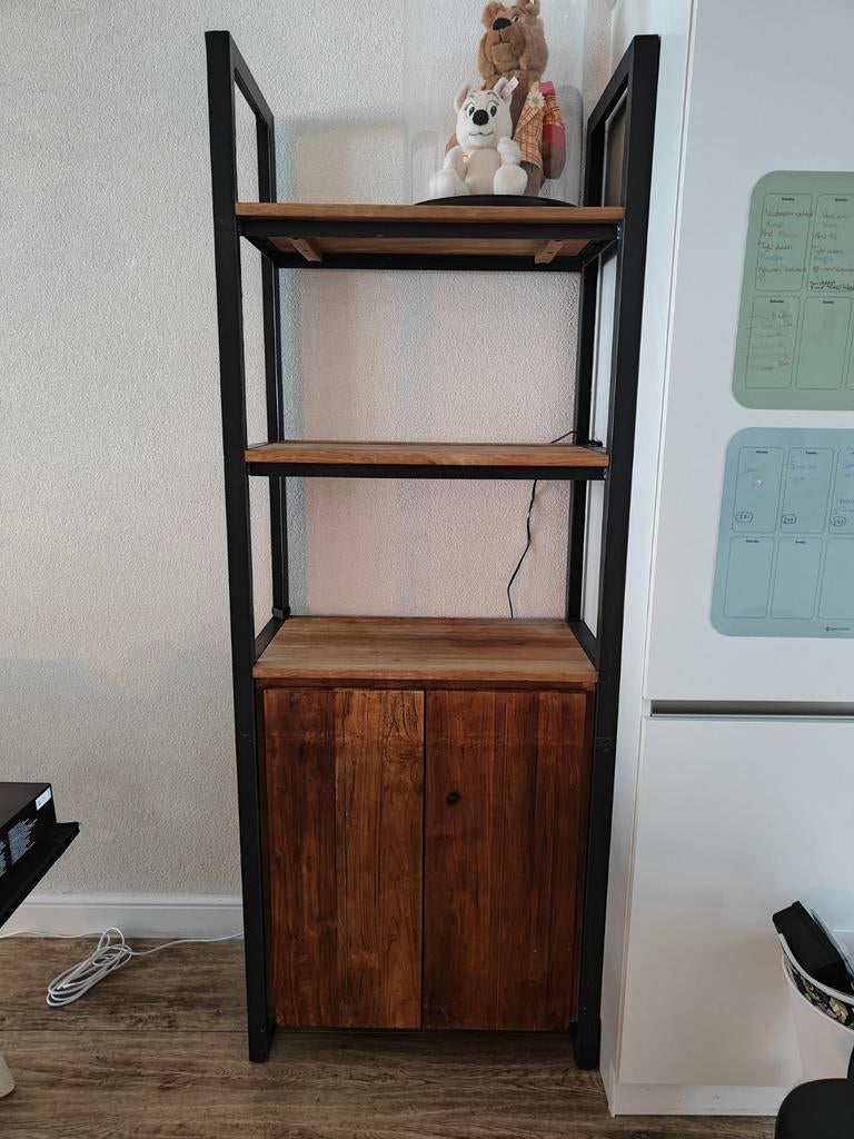 D-bodhi boekenkast, Ophalen, Gebruikt, Teakhout, 50 tot 100 cm