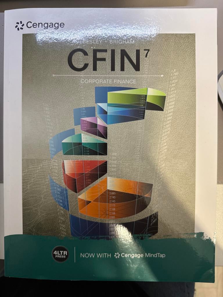 CFIN7 Corporate Finance - Besley & Brigham, Ophalen of Verzenden, Beta, Zo goed als nieuw, Niet van toepassing