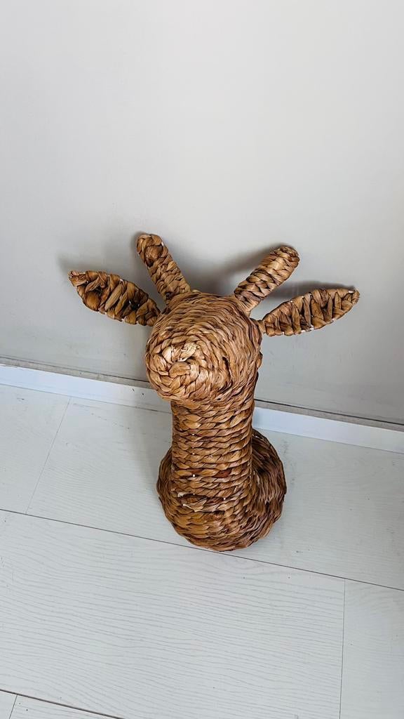 Rieten ( giraffe?) kop, Ophalen of Verzenden, Zo goed als nieuw, Natuurlijk materiaal