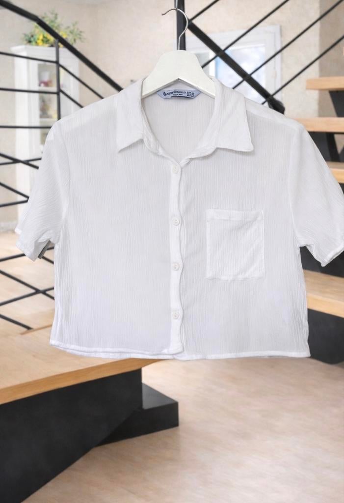 Witte korte blouse van Stradivarius, Kleding | Dames, Blouses en Tunieken, Ophalen of Verzenden, Nieuw, Maat 34 (XS) of kleiner