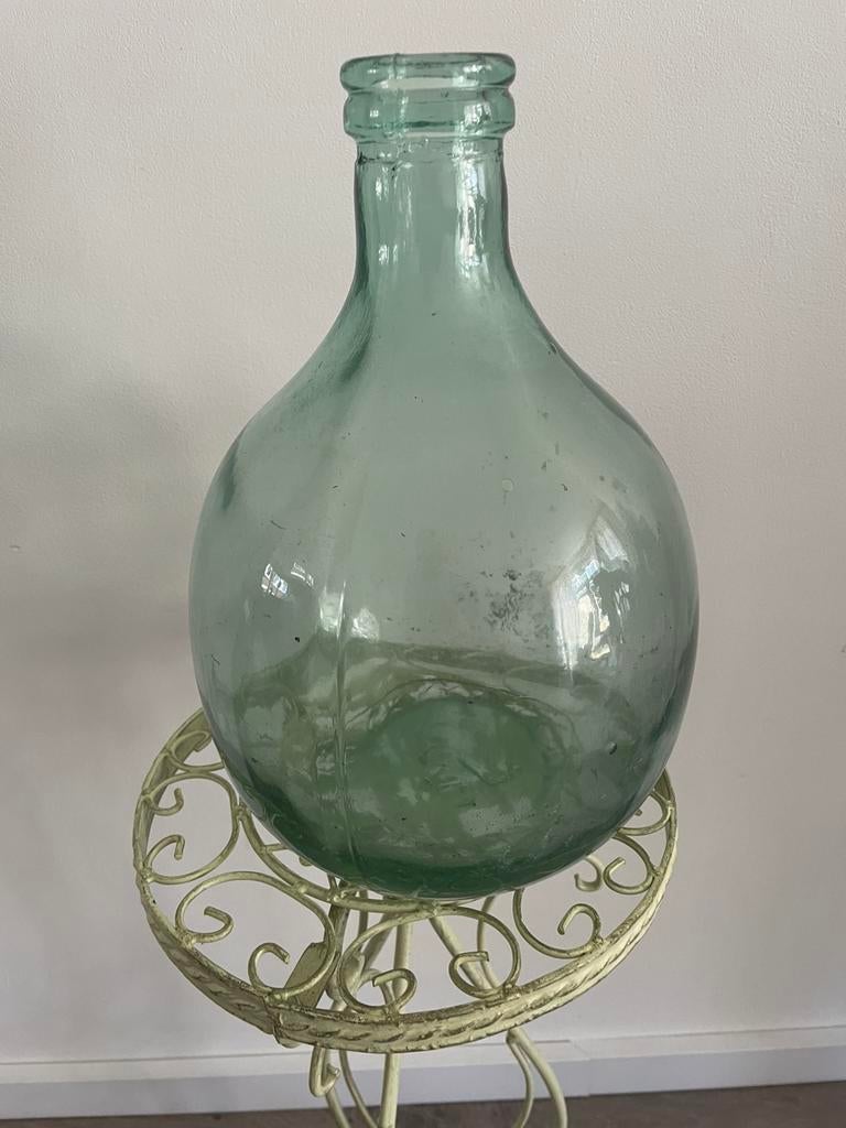 Decoratie glazen  vaas fles, Huis en Inrichting, Woonaccessoires | Vazen, Overige kleuren, Ophalen of Verzenden, Minder dan 50 cm