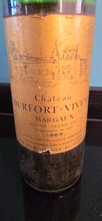 Château Durfort-Vivens Margaux 1969 - Rode Wijn, Verzamelen, Wijnen, Ophalen of Verzenden, Nieuw, Frankrijk, Rode wijn