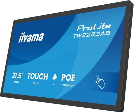 iiyama TW2223AS-B3P 22" Full HD Touchscreen Monitor, Ophalen, Touchscreen, VA, Nieuw