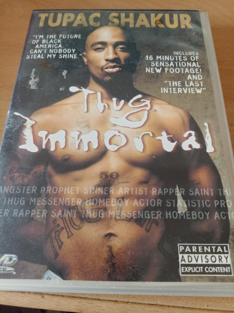 DVD Tupac Shakur - Thug immortal, Alle leeftijden, Ophalen of Verzenden, Gebruikt