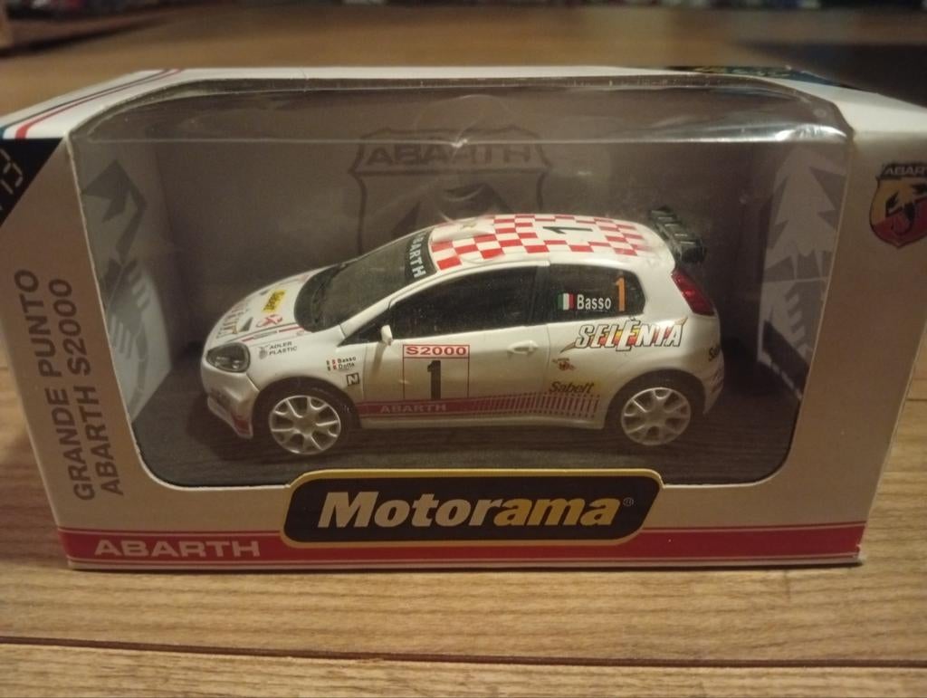 Motorama Fiat Grande Punto Abarth S2000 Rally 1:43, Ophalen of Verzenden, Zo goed als nieuw, Auto, Overige merken