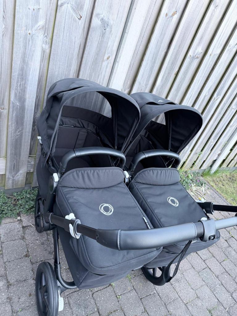 Bugaboo Donkey 5 Duo - zwart - zgan (zeer compleet!), Ophalen, Zo goed als nieuw, Kinderwagen of Buggy