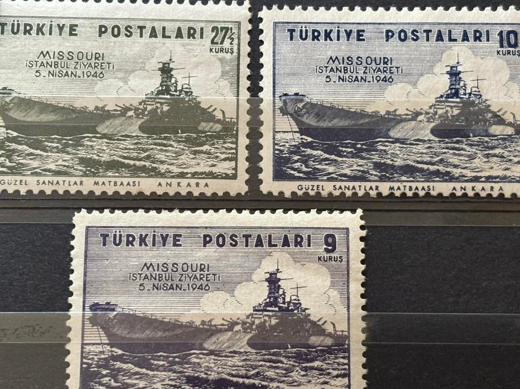 Schepen, Turkije 1946, Ophalen of Verzenden, Postfris, Overige thema's