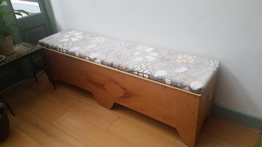 Houten klepbank, Huis en Inrichting, Ophalen, Gebruikt, Minder dan 50 cm, Minder dan 50 cm