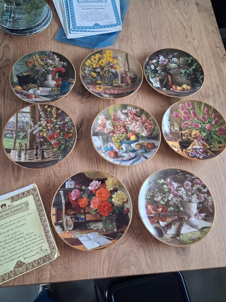 Gecertificeerde wandborden stilleven, Ophalen, Zo goed als nieuw, Glas of Kopje