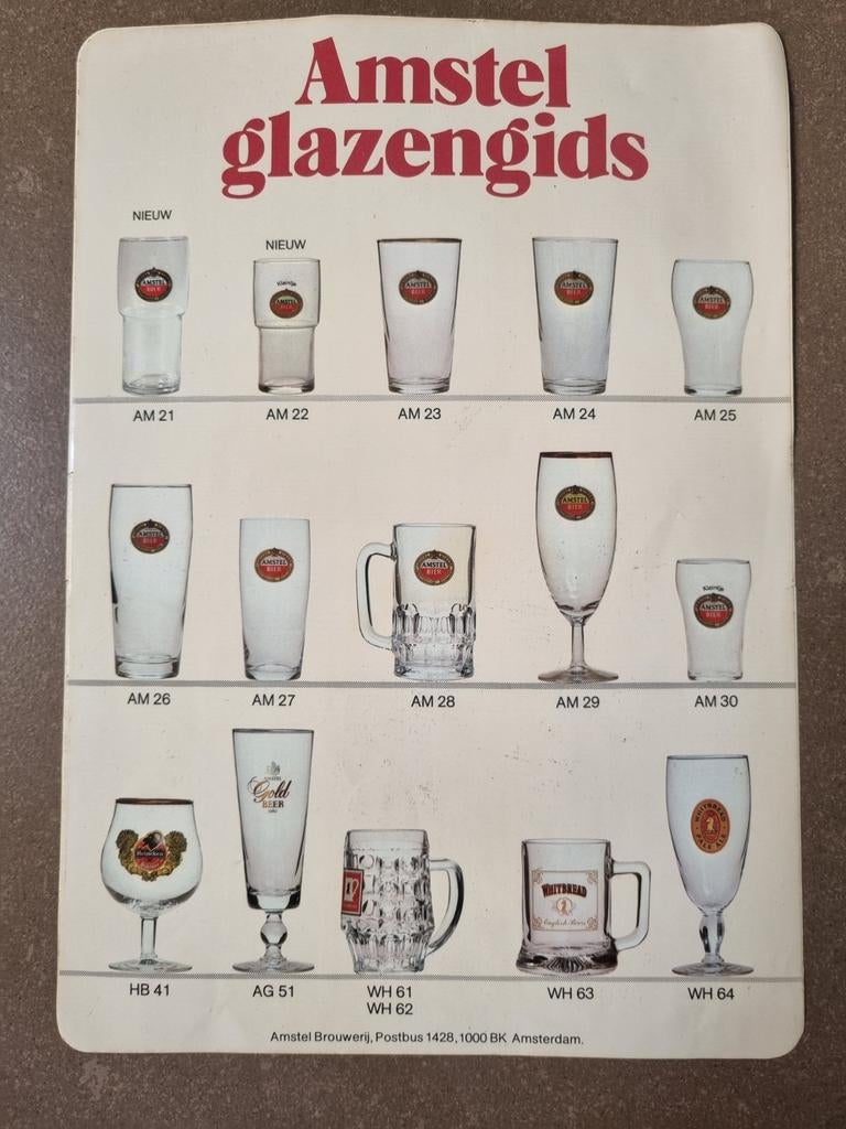 sticker Amstel glazengids, stickervel met bierglazen, Ophalen of Verzenden, Zo goed als nieuw, Merk